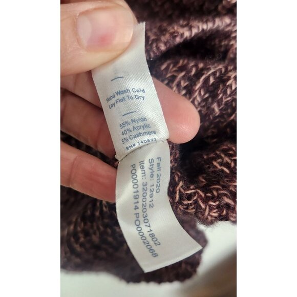 Marine Layer Women's Sz. L Plum Multi V Neck Sweater - Picture 5 of 7